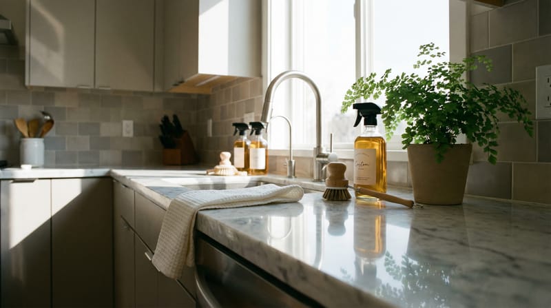 جلي المطابخ والمغاسل الرخامية
