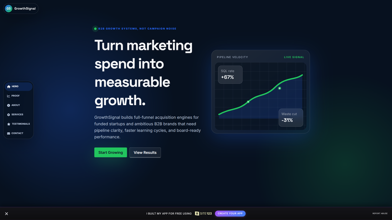 GrowthSignal &mdash; Conversion-Focused Digital Agency One-Pager