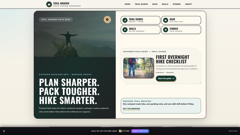 Trail Modern &mdash; Premium Outdoor Adventure Blog