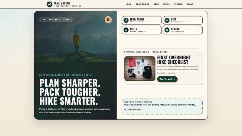 Trail Modern &mdash; Premium Outdoor Adventure Blog