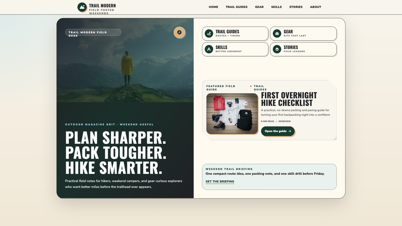 Trail Modern &mdash; Premium Outdoor Adventure Blog