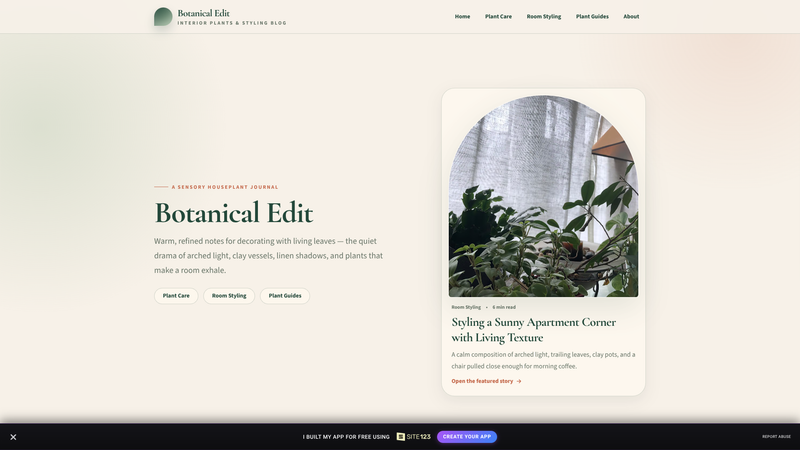 Botanical Edit &mdash; Interior Plants & Styling Blog