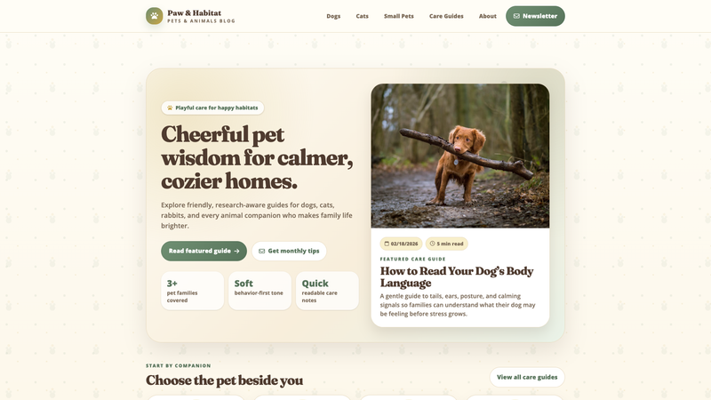 Paw & Habitat &mdash; Pets & Animals Blog