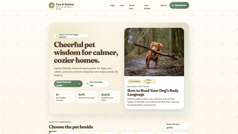 Paw & Habitat &mdash; Pets & Animals Blog