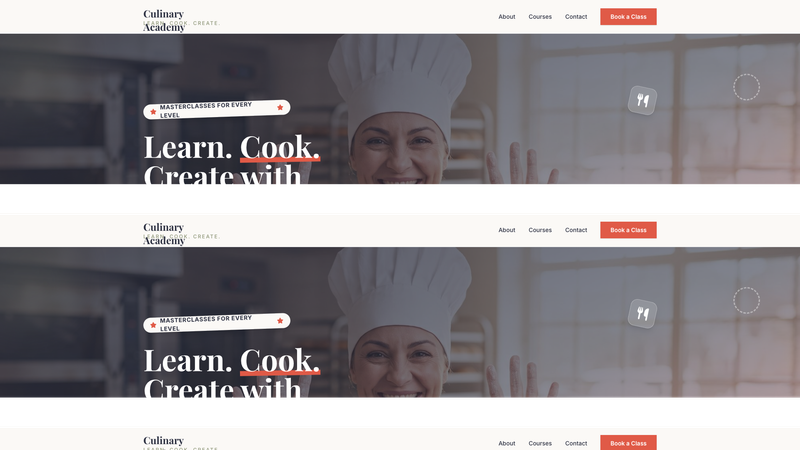 Premium Culinary Academy One-Pager
