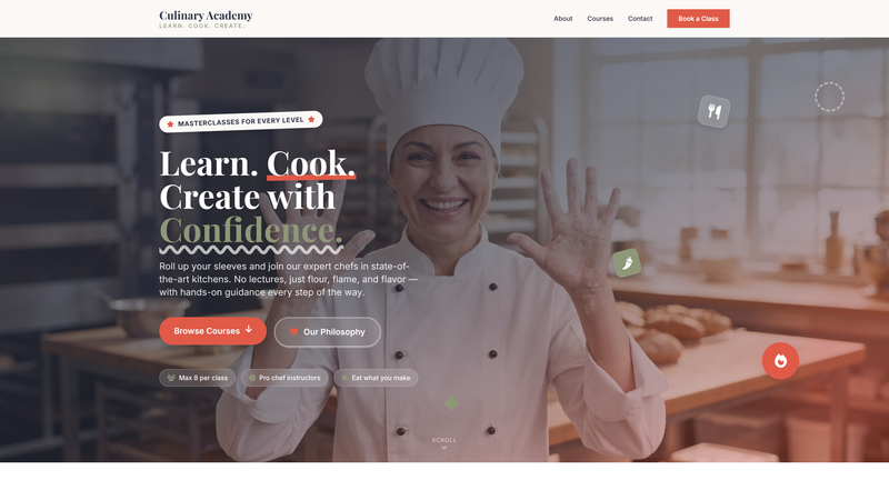 Premium Culinary Academy One-Pager