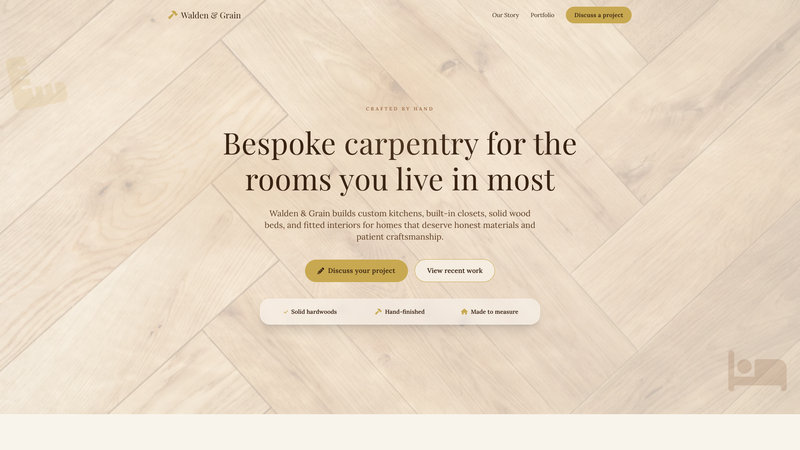 Bespoke Carpenter One-Pager