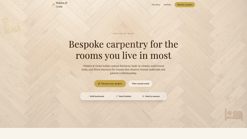 Bespoke Carpenter One-Pager