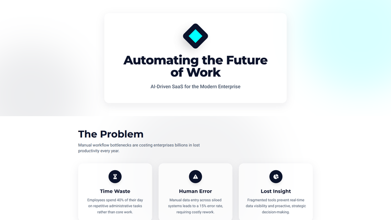 SaaS Startup Seed Pitch Deck