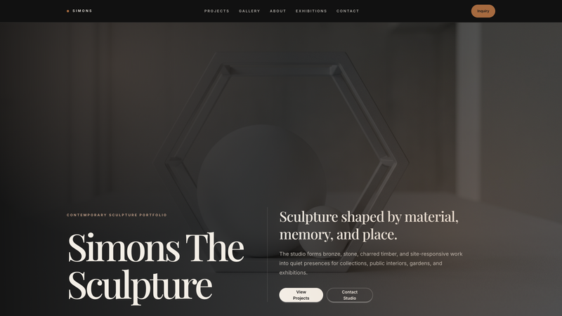 Simons the Sculpture &mdash; Contemporary Studio Portfolio