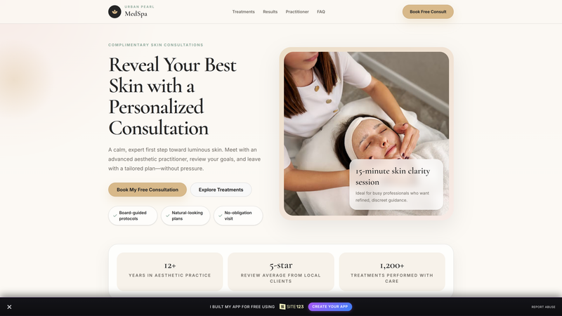 MedSpa Consultation Landing Page