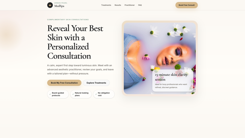 MedSpa Consultation Landing Page
