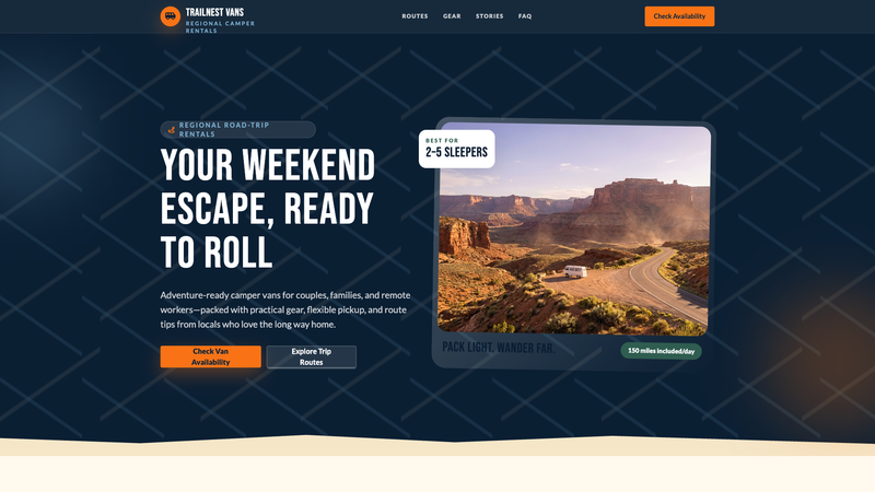 Adventure Camper Rentals One-Pager