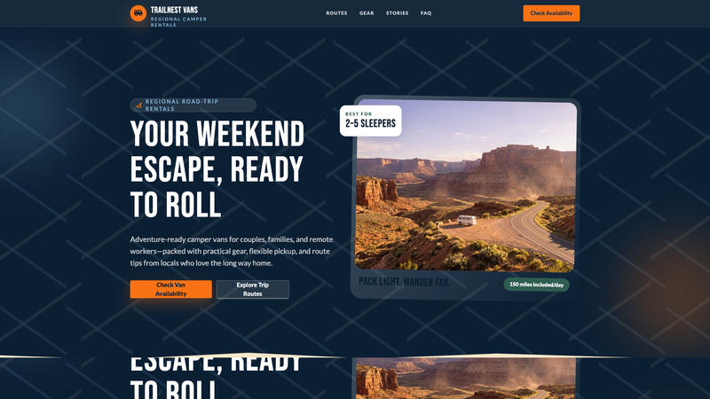 Adventure Camper Rentals One-Pager