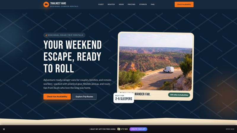 Adventure Camper Rentals One-Pager