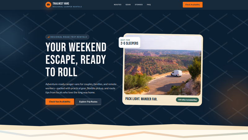 Adventure Camper Rentals One-Pager