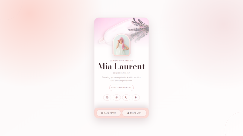 Beauty Stylist Digital Card