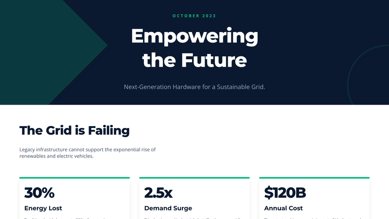 Clean Energy Startup Pitch Deck