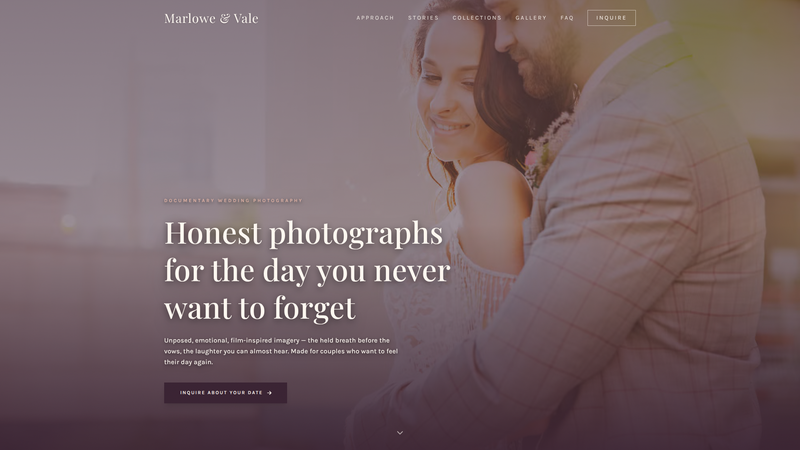 Wedding Photography One-Pager