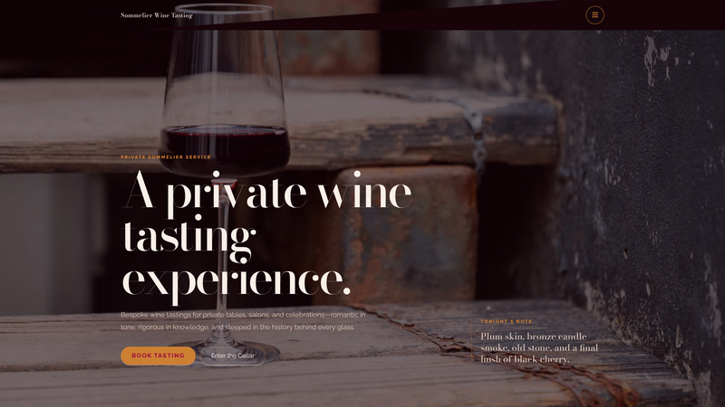 Sommelier Wine Tasting
