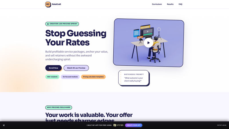 Online Course Enrollment Landing Page