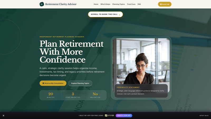 Financial Advisor Consultation Landing Page