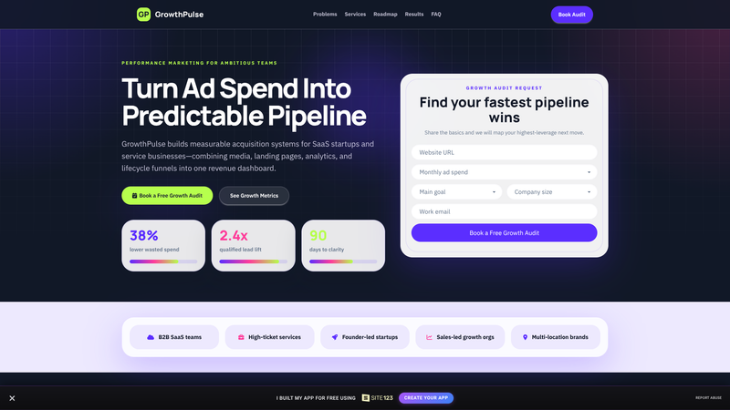 GrowthPulse Digital Marketing Demo Landing Page