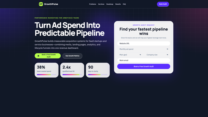 GrowthPulse Digital Marketing Demo Landing Page