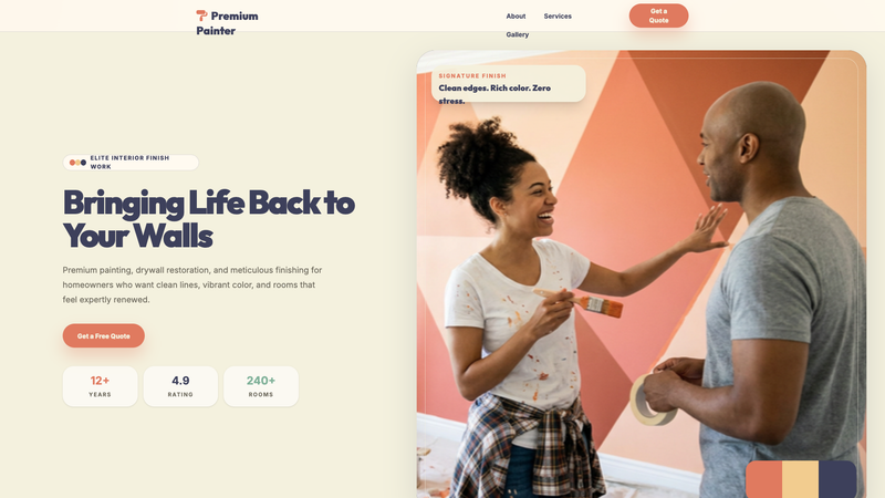 Premium Painter & Handyman Single-Page
