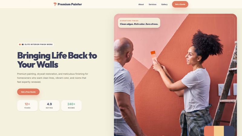 Premium Painter & Handyman Single-Page