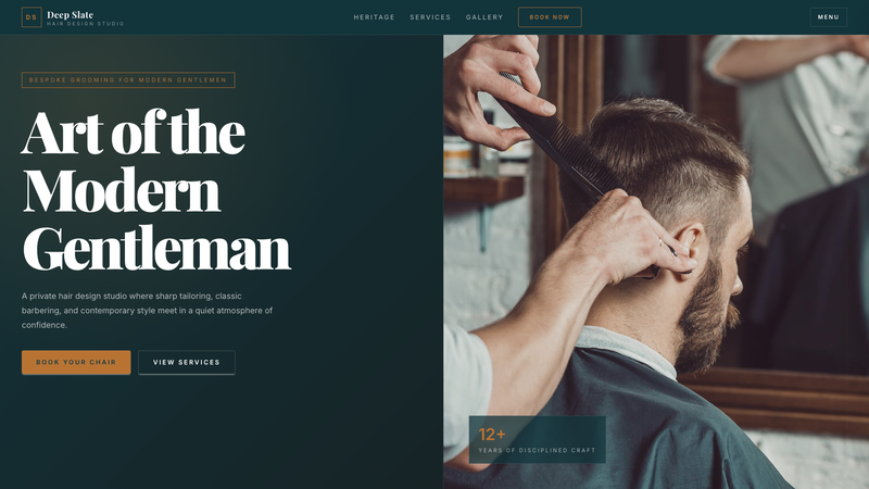 Premium Barbershop - Deep Slate
