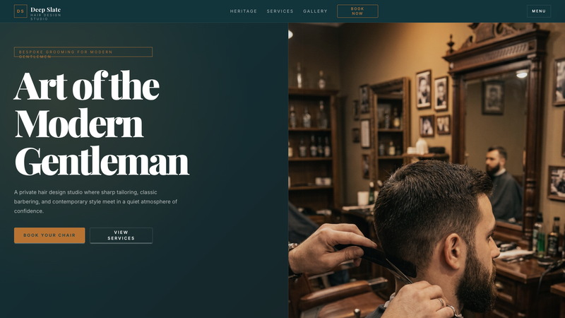 Premium Barbershop - Deep Slate