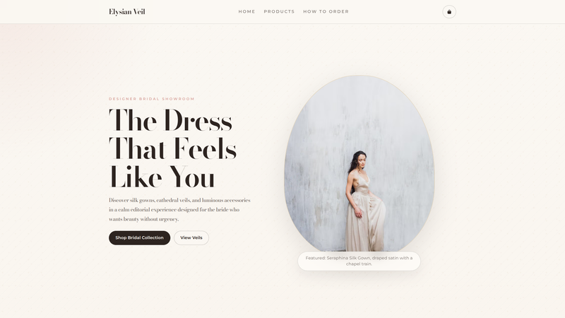 Elysian Veil &mdash; Luxury Wedding Dresses Store