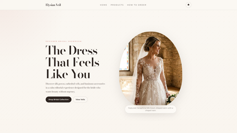 Elysian Veil &mdash; Luxury Wedding Dresses Store