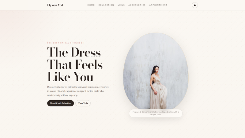 Elysian Veil &mdash; Luxury Wedding Dresses Store
