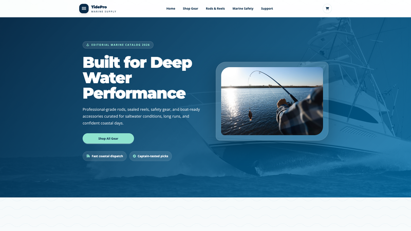 TidePro Marine Supply Premium Online Store