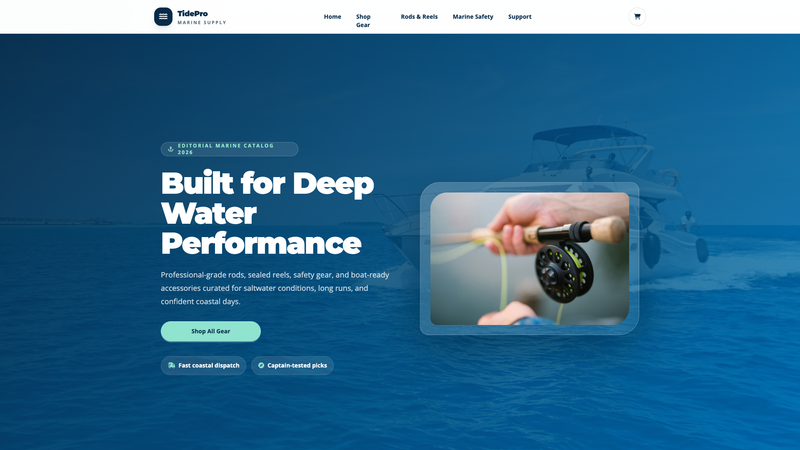 TidePro Marine Supply Premium Online Store