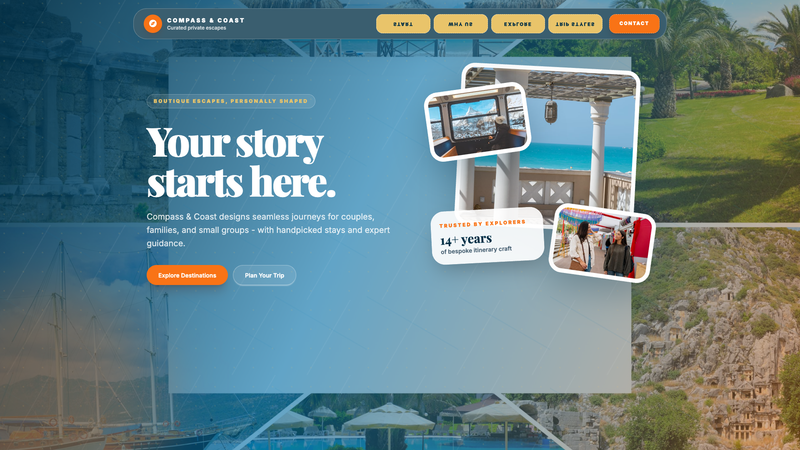 Compass & Coast Premium Travel Agency One-Pager