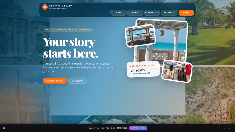 Compass & Coast Premium Travel Agency One-Pager