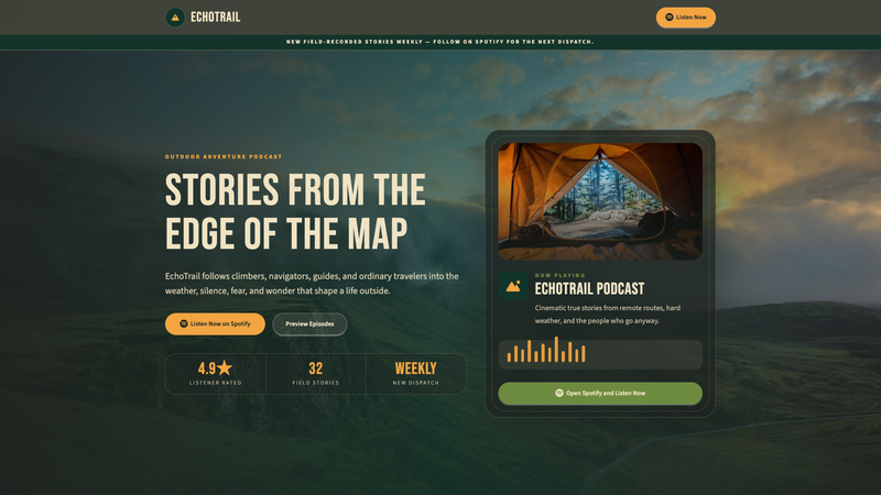 EchoTrail Podcast &mdash; Spotify Listen Now Landing Page