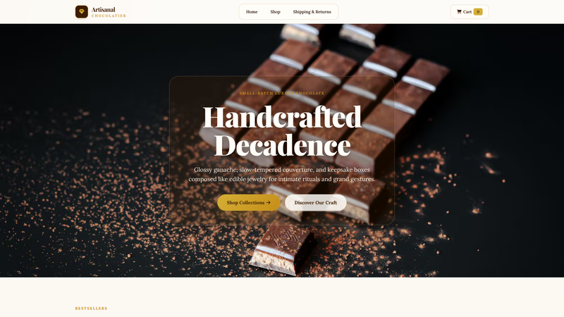 Artisanal Chocolatier Store