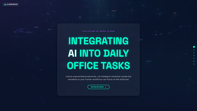 AI in Everyday Work Presentation Deck