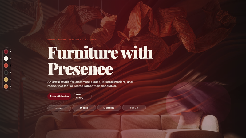 Crimson Atelier Furniture One-Pager