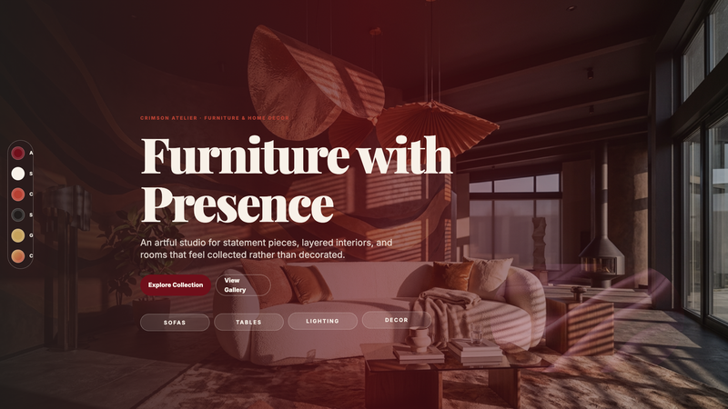 Crimson Atelier Furniture One-Pager