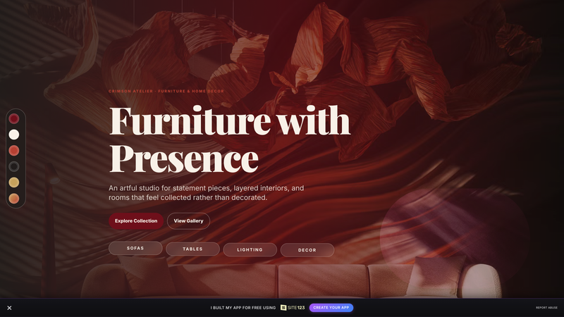 Crimson Atelier Furniture One-Pager