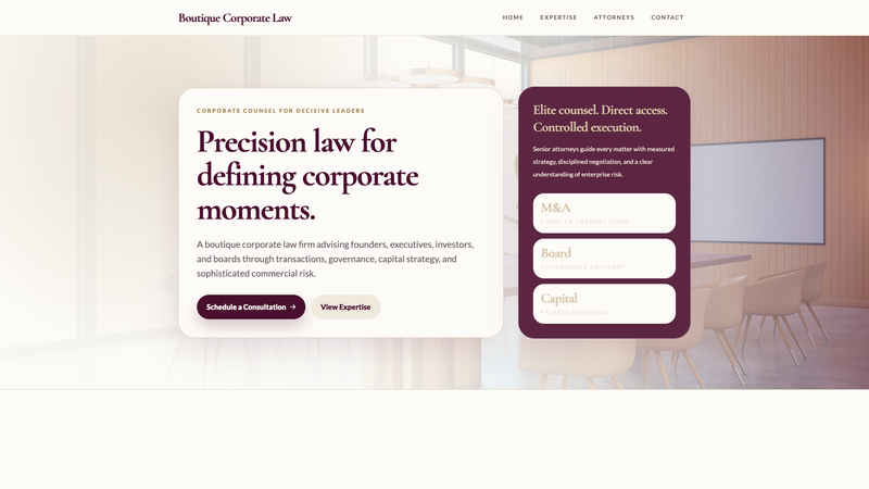 Boutique Corporate Law