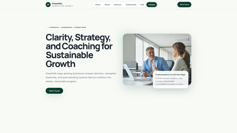 GreenPath Consulting Agency One-Pager