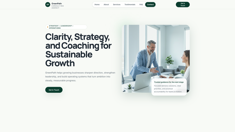 GreenPath Consulting Agency One-Pager