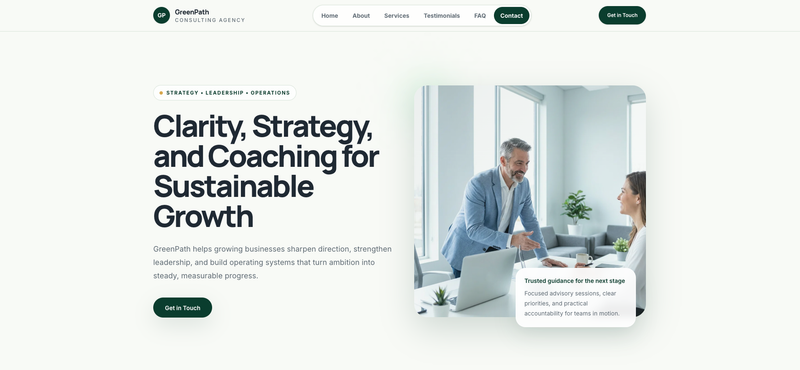 GreenPath Consulting Agency One-Pager