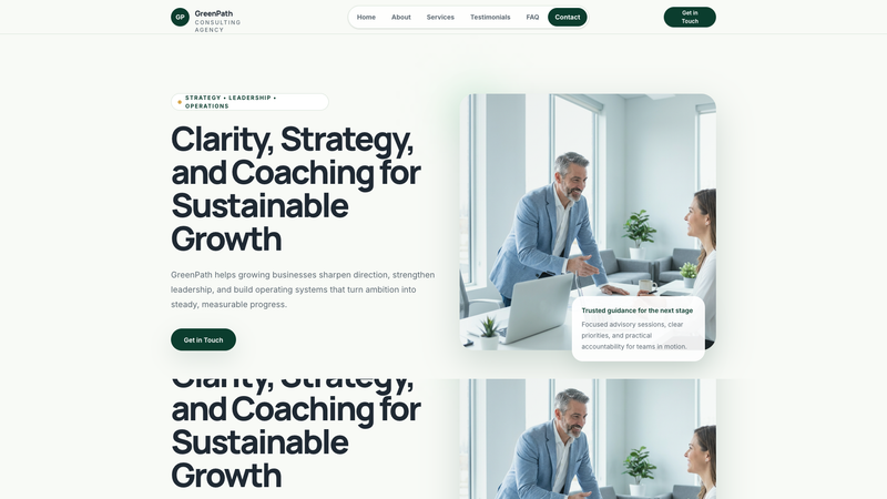 GreenPath Consulting Agency One-Pager